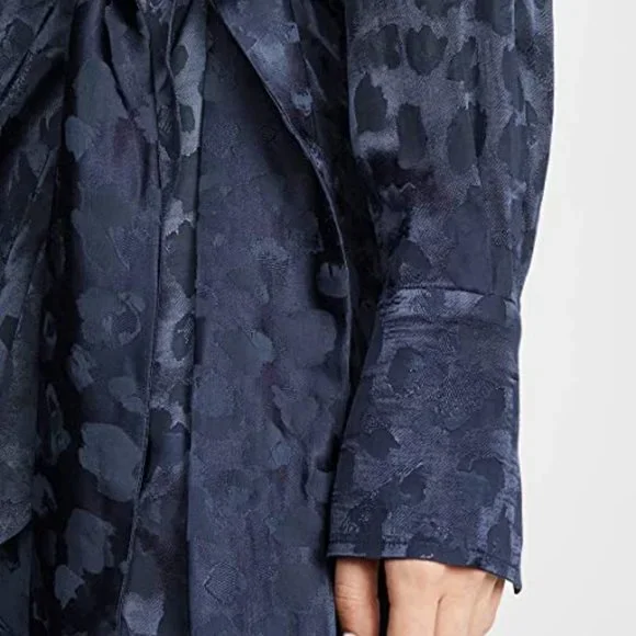 Parker | Marin Collared Wrap Midi Dress | Size 8 - Picture 3 of 9